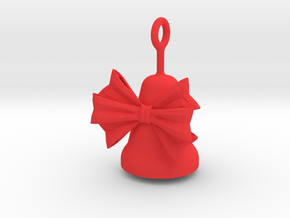 Christmas Bell in Red Processed Versatile Plastic