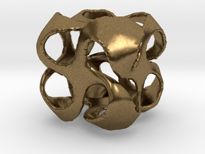 Cuboid pinwheel pendant in Natural Bronze