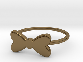 Midi Bow Ring the second by titbit in Polished Bronze