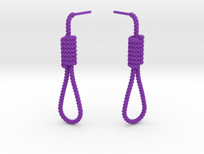 Halloween Hanging Rope Earrings in Purple Processed Versatile Plastic