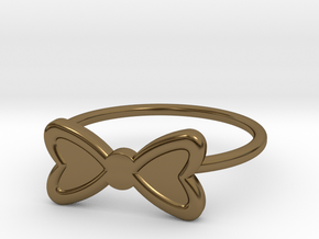 Midi Bow Ring, subtle and chic by titbit in Polished Bronze