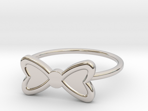 Midi Bow Ring, subtle and chic by titbit in Platinum