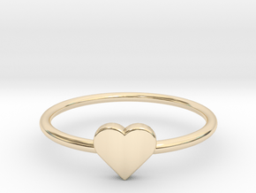 Knuckle Ring with heart, subtle and chic. in 14K Yellow Gold