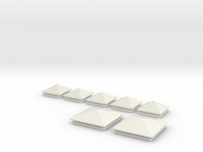 Säulenkappe 20x20 und 30x30 in White Natural Versatile Plastic