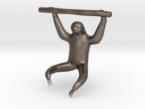 Linns Sloth in Polished Bronzed Silver Steel