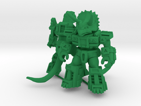 MiniCreatures: Rampager Rex Vs Titantic Triceratop in Green Processed Versatile Plastic