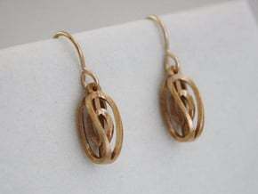 Miniature Aerial Earrings in Natural Bronze
