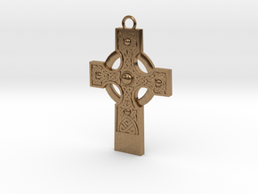 celtic cross 2 in Natural Brass