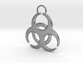 QUARANTINED - BioHazard Keychain in Natural Silver