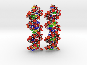 Custom DNA Molecules Ariana + Miriam, Large in Full Color Sandstone