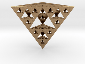 Hollow Sierpinski Tetrahedron in Natural Brass