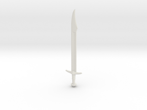 Falchion Sword in White Natural Versatile Plastic