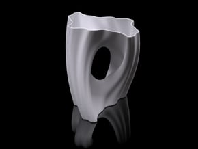 Julia Vase #002 - Flow in White Natural Versatile Plastic