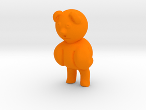 Bear in Orange Processed Versatile Plastic