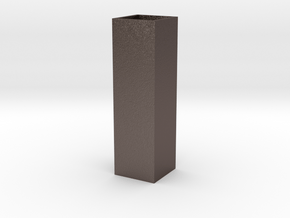 Tower Vase Tall 1:12 scale in Polished Bronzed Silver Steel