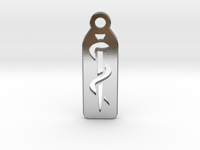 Medical Keychain in Polished Silver