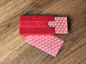 Business card case -Fabrigate in Red Processed Versatile Plastic