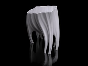 Julia Vase #003 - Roots in White Natural Versatile Plastic