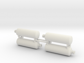 DODX Air Tank - Set of 4 (1:29 scale) in White Natural Versatile Plastic