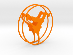 Breakdancer Hoop Earrings 50mm in Orange Processed Versatile Plastic