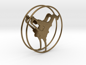 Breakdancer Hoop Earrings 50mm in Natural Bronze