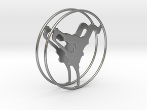 Breakdancer Hoop Earrings 50mm in Natural Silver
