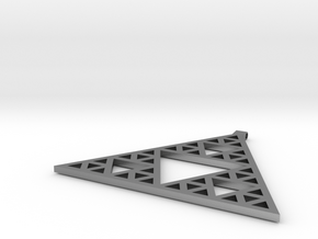 Sierpinski's Triangle Pendant in Natural Silver
