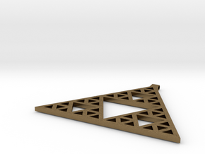 Sierpinski's Triangle Pendant in Natural Bronze