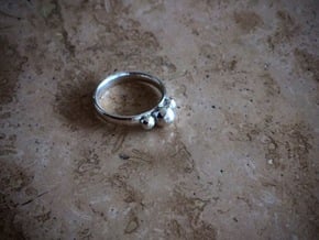 GeoJewel Ring UK Size Q US Size 8 in Polished Silver