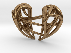 Healing Heart Pendant in Natural Brass