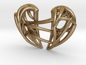 Healing Heart Pendant in Polished Gold Steel