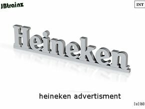 Heineken logo (n-scale) in Tan Fine Detail Plastic