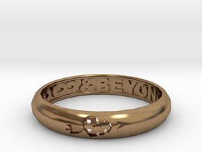 Word Ring in Natural Brass