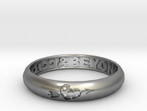 Word Ring in Natural Silver