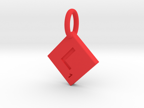 SCRABBLE TILE PENDANT L in Red Processed Versatile Plastic