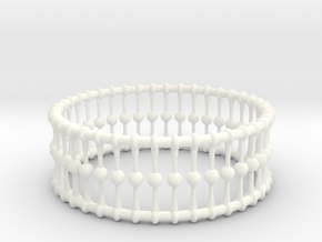 Bracelet Cones Balls And Rings 3 In Dia in White Processed Versatile Plastic