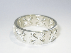 Lace-up Ring - Sz. 5 in Fine Detail Polished Silver