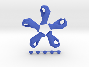Let Me Grab You!  • Hook  / Fridge Magnet [5pcs] in Blue Processed Versatile Plastic