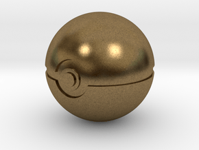 Pokeball 4cm in diameter. in Natural Bronze