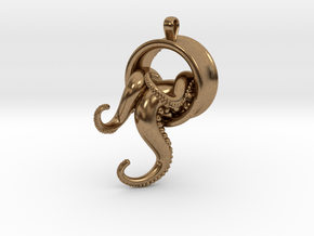 Tentacle Pendant in Natural Brass