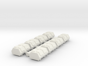 Cargo Pods 3 in White Natural Versatile Plastic