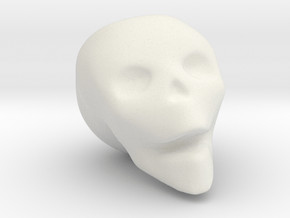 Skull Mini in White Natural Versatile Plastic