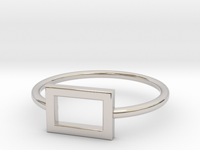 Midi Ring, chic and subtle, 14mm inner diameter in Platinum