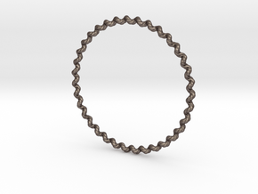 KnobbyKnot Bangle Bracelet LARGE in Polished Bronzed Silver Steel
