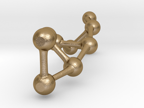 Double Helix Structure in Polished Gold Steel