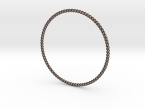 TinyTwist Bangle Bracelet LARGE in Polished Bronzed Silver Steel