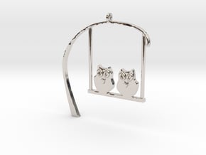 Owl Pendant in Platinum