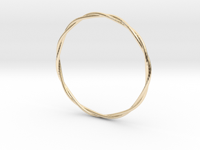 LooseTwist Bangle Bracelet SMALL in 14K Yellow Gold