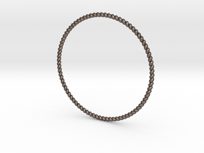 TinyTwist Bangle Bracelet SMALL in Polished Bronzed Silver Steel