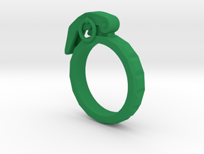 The Gringade - Grenade Ring (Size 10) in Green Processed Versatile Plastic